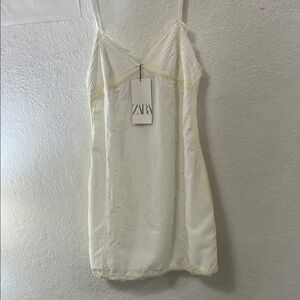 Zara White Chemise Luxurious Sleepwear